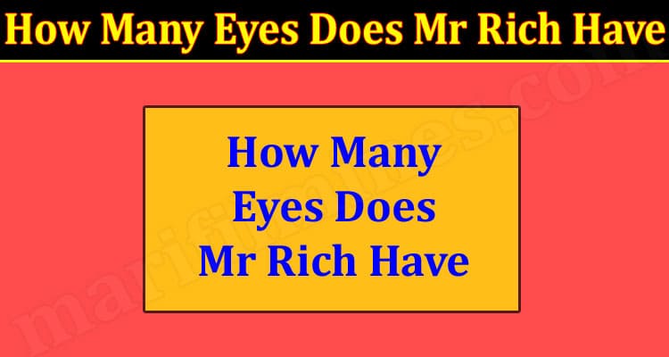 How Many Eyes Does Mr Rich Have (Aug) Answered Here!