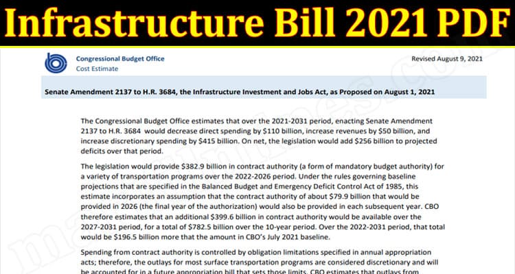 Latest News Infrastructure Bill