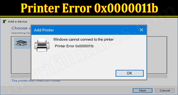 Latest News Printer Error 0x0000011b