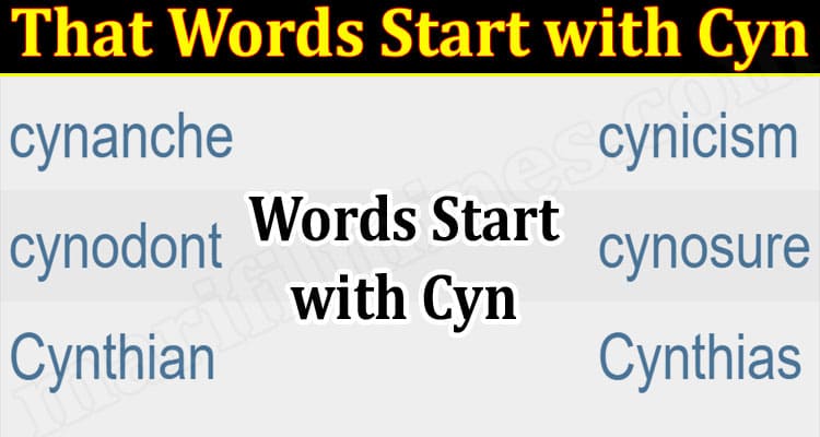 Latest News That Words Start with Cyn