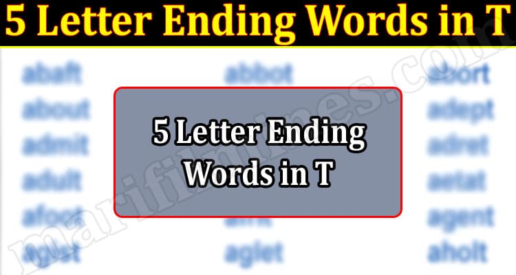 Gaming Tips 5 Letter Ending Words in T