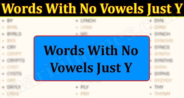 Latest News Words With No Vowels Just Y