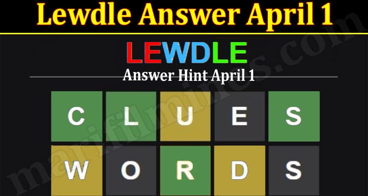Gaming News Lewdle Answer April 1