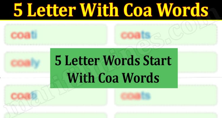 Gaming Tips 5 Letter With Coa Words