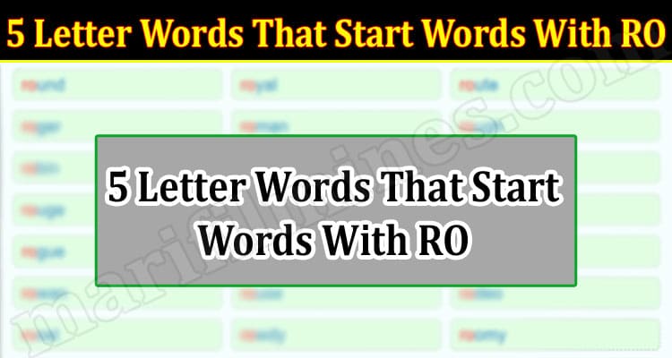 Gaming Tips 5 Letter Words That Start Words With RO