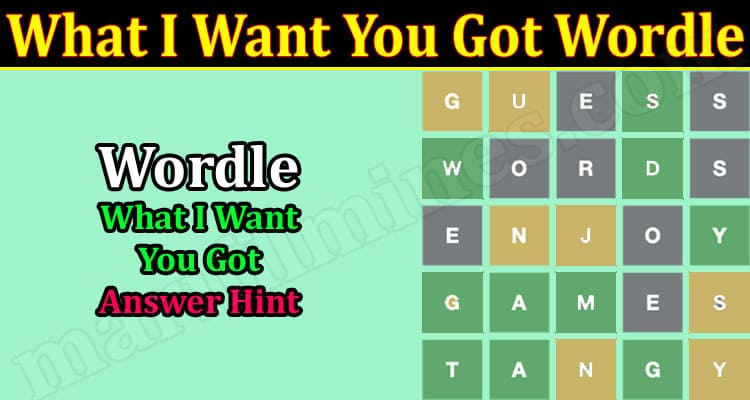 Gaming Tips What I Want You Got Wordle