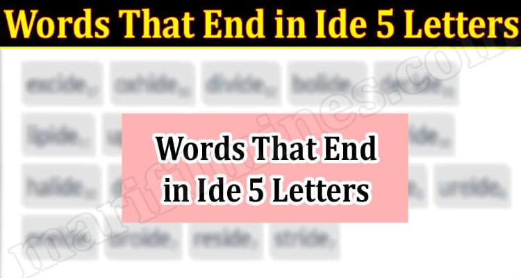 Gaming Tips Words That End in Ide 5 Letters
