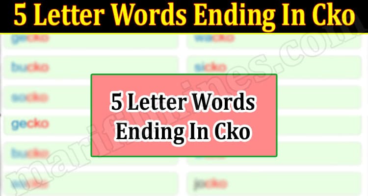 Gaming Tips 5 Letter Words Ending In Cko