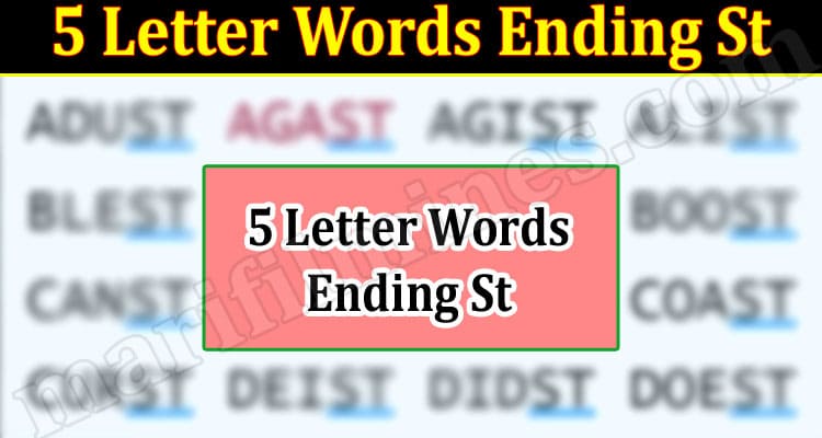 Gaming Tips 5 Letter Words Ending St