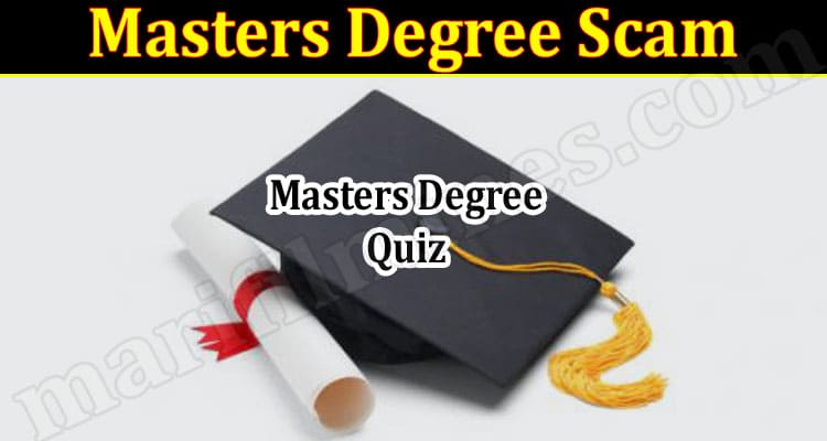 Latest News Masters Degree Scam
