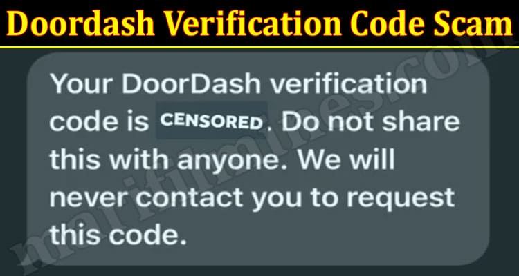 Latest News Doordash Verification Code Scam