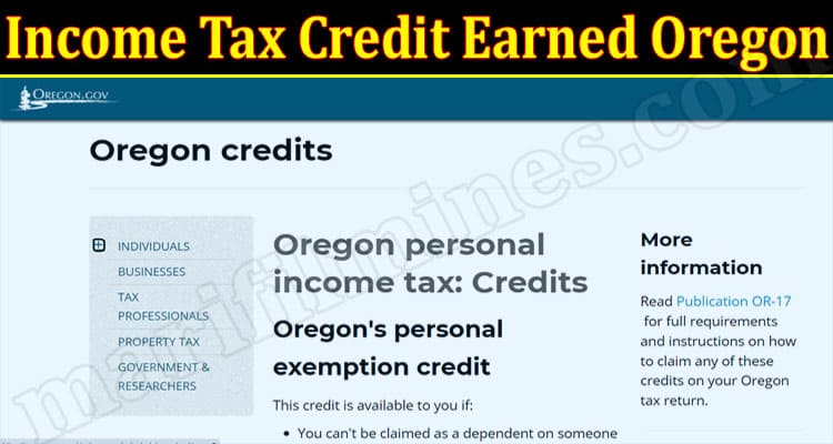 Latest News Income Tax Credit Earned Oregon