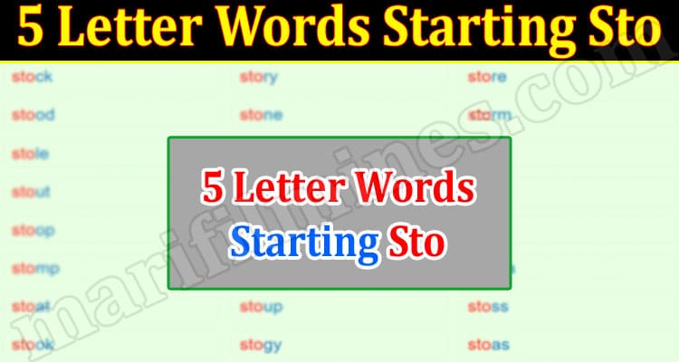 Gaming Tips 5 Letter Words Starting Sto