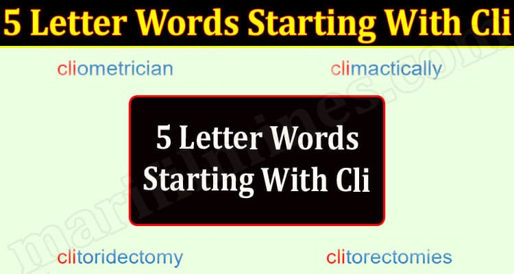 Gaming News 5 Letter Words Starting With Cli