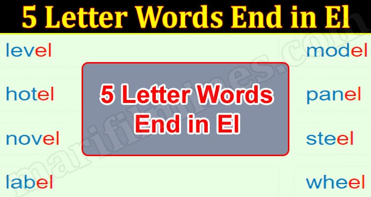 Gaming tips 5 Letter Words End In El