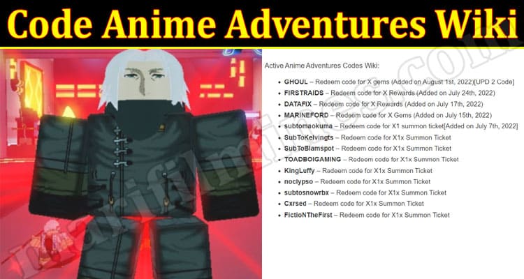 Gaming tips Code Anime Adventures Wiki