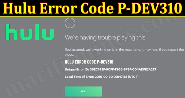 Latest News Hulu Error Code P-DEV310