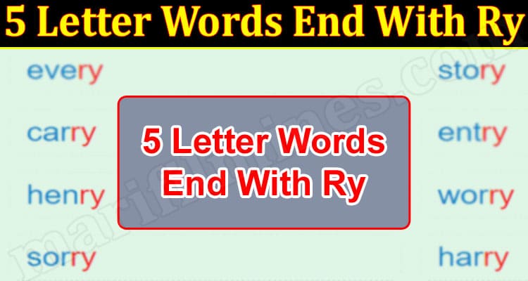 Gaming Tips 5 Letter Words End With Ry