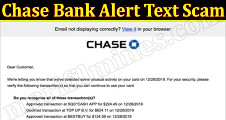 Latest News Chase Bank Alert Text Scam