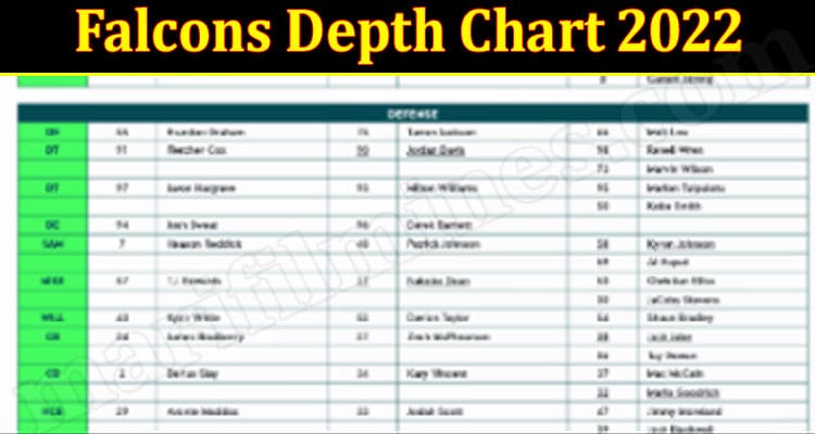 Falcons Depth Chart 2022 {Sep } Check Info Here!