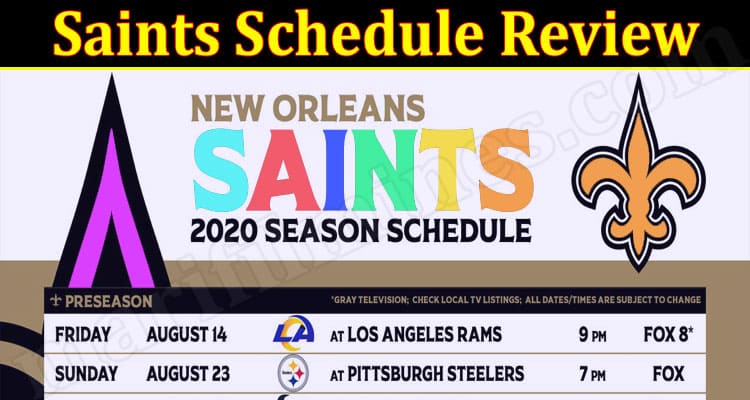 Saints Schedule Review {Sep} Explore Full Details!