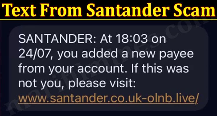 Latest News Text From Santander Scam