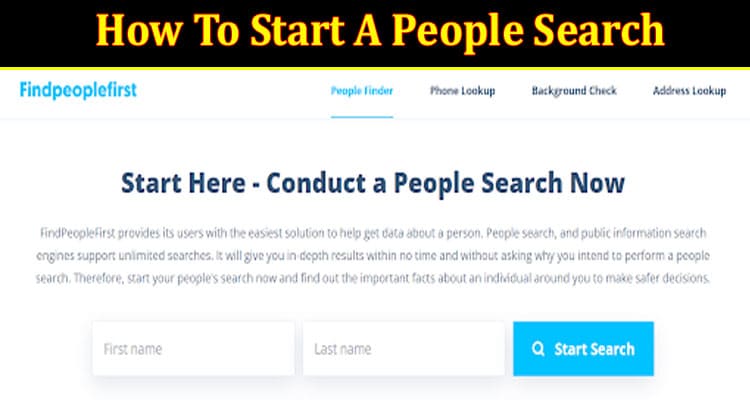 How To Start A People Search On A People Search Site