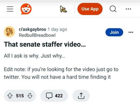 Adian’s Statements on Us Senate Staffer Video Leaked